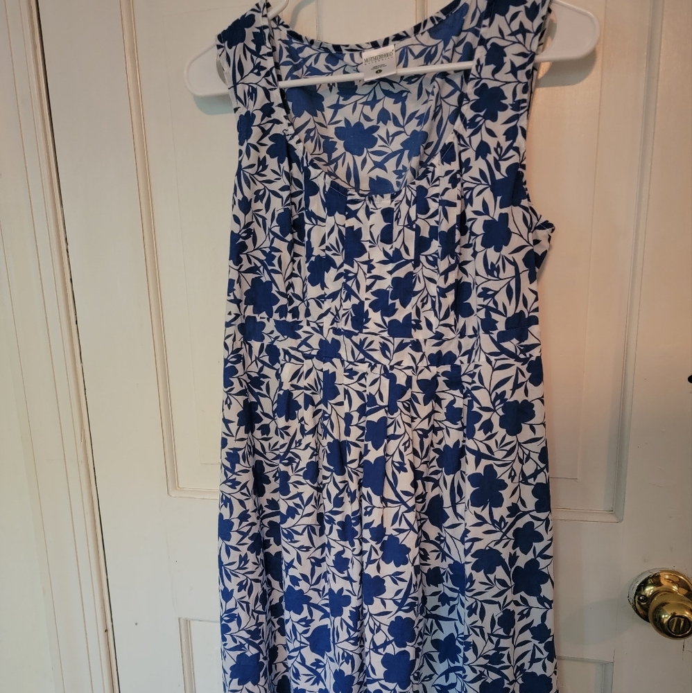 Maternity dress blue floral